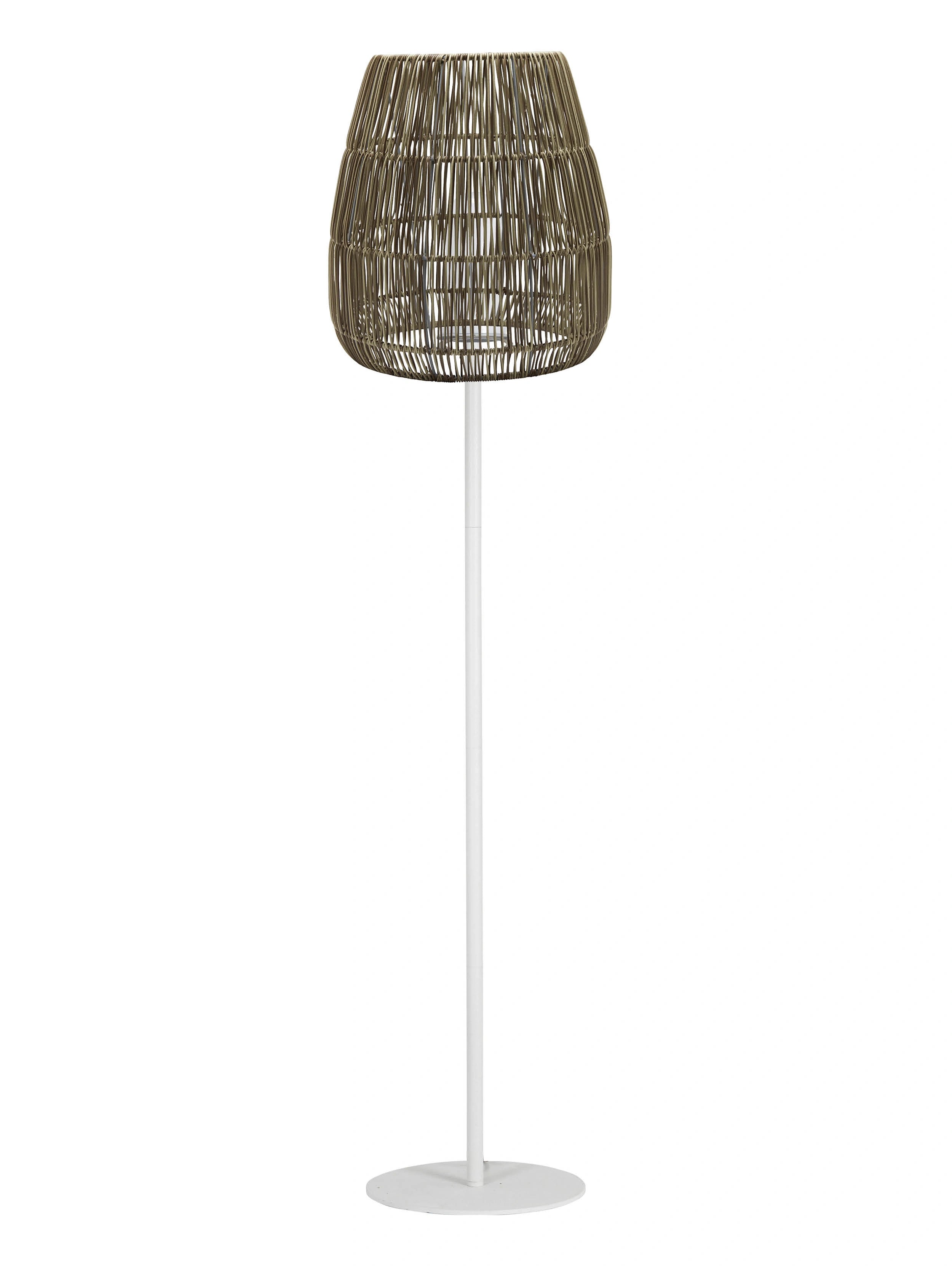 Agnar Saigon golvlampa utomhus 154 cm, vit/naturgrå