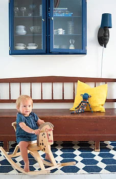 Anna vävd matta 150x200 cm, Denim