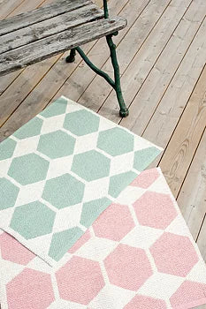 Anna vävd matta 150x200 cm, Pink