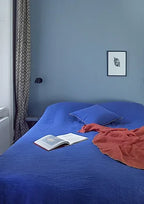 Evy vävd filt 260x260 cm, Cobalt