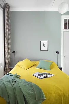 Evy vävd filt 260x260 cm, Lemon