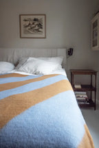 Minola ullfilt 130x260 cm, Brown/Blue