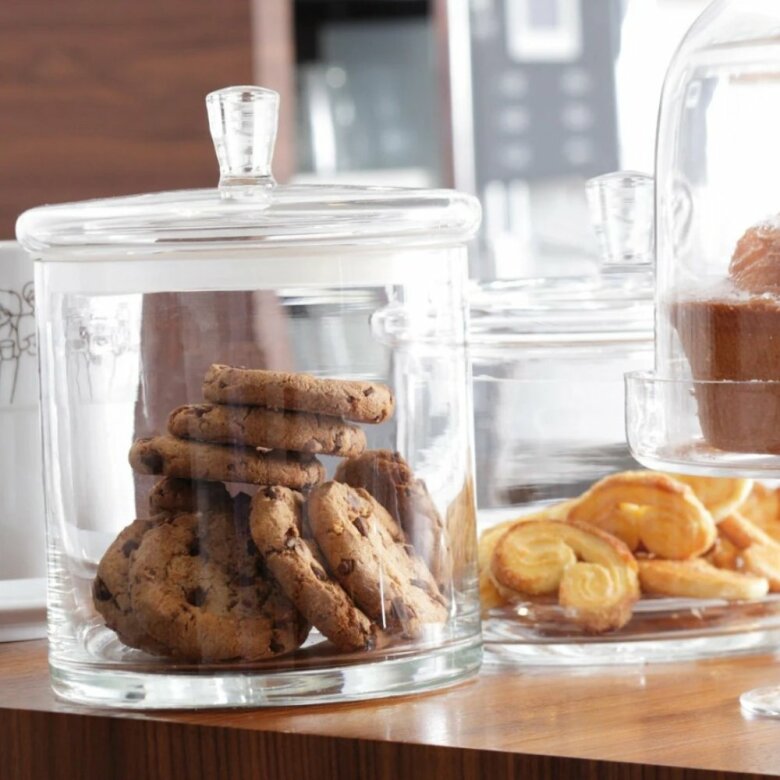 Top Glasburk med lock 1,5L