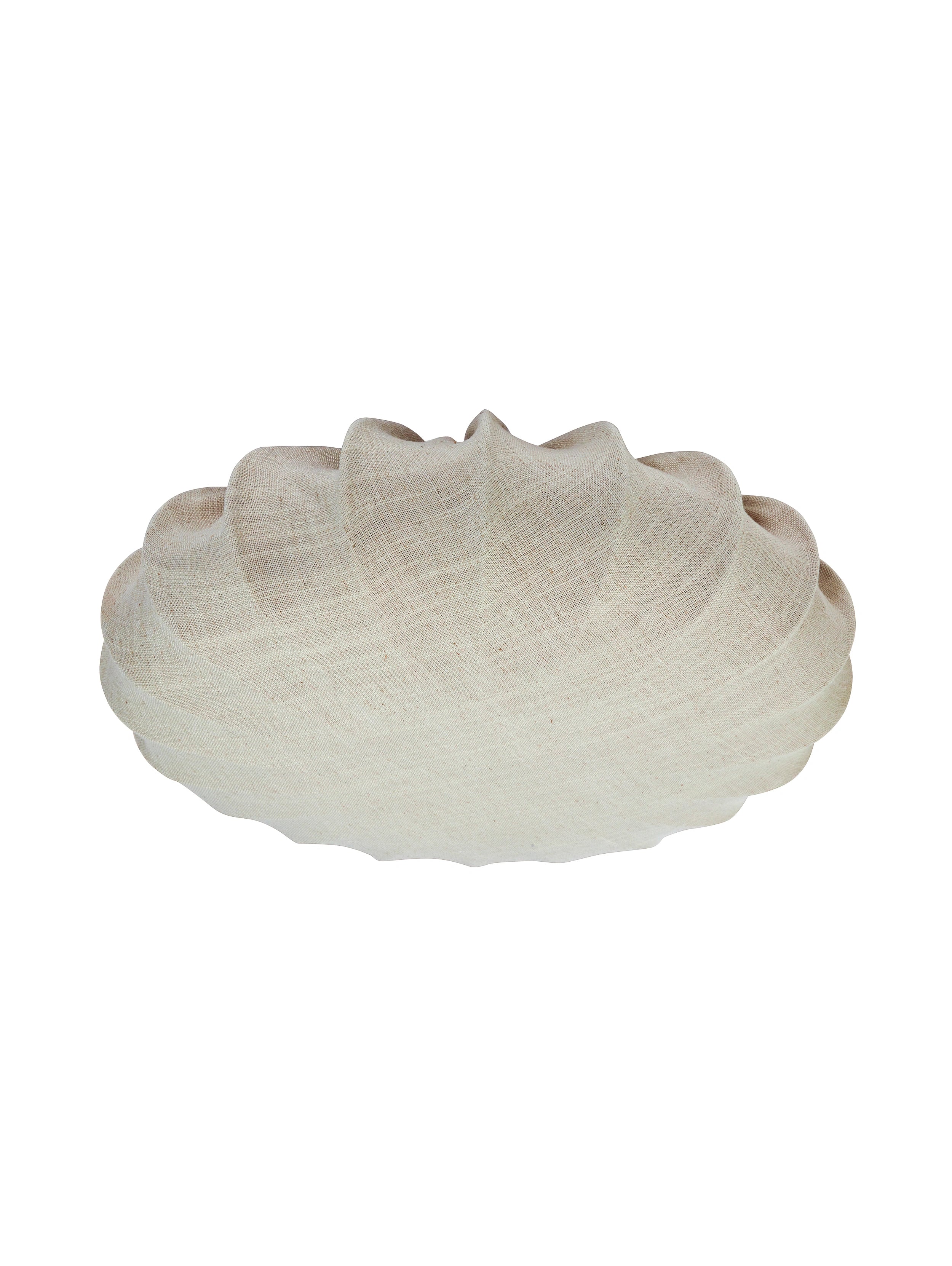 Taklampa Florenzo 42 cm, stonegrå linnetyg