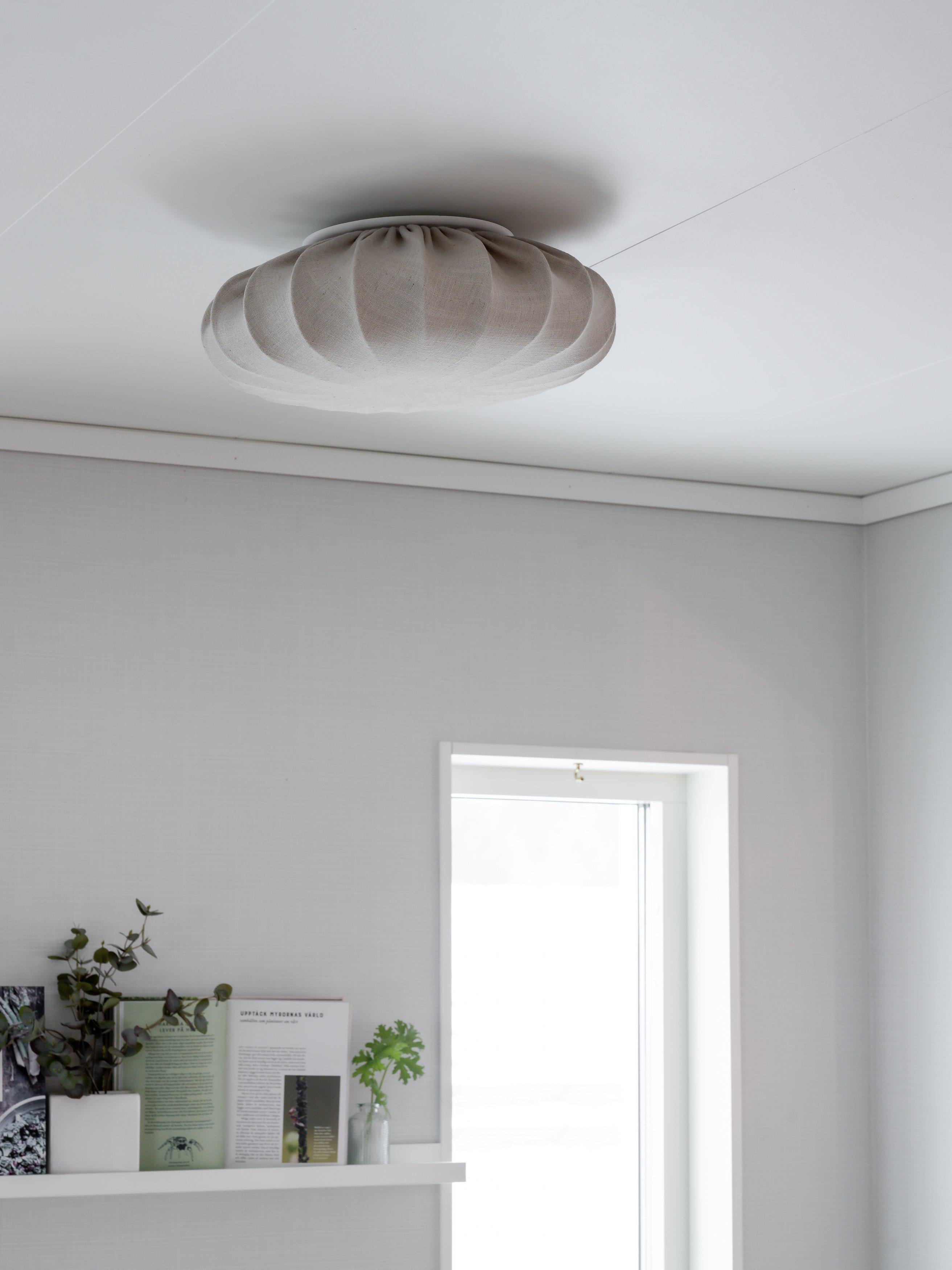Plafond veckad lampskärm 25 cm, Anthracite