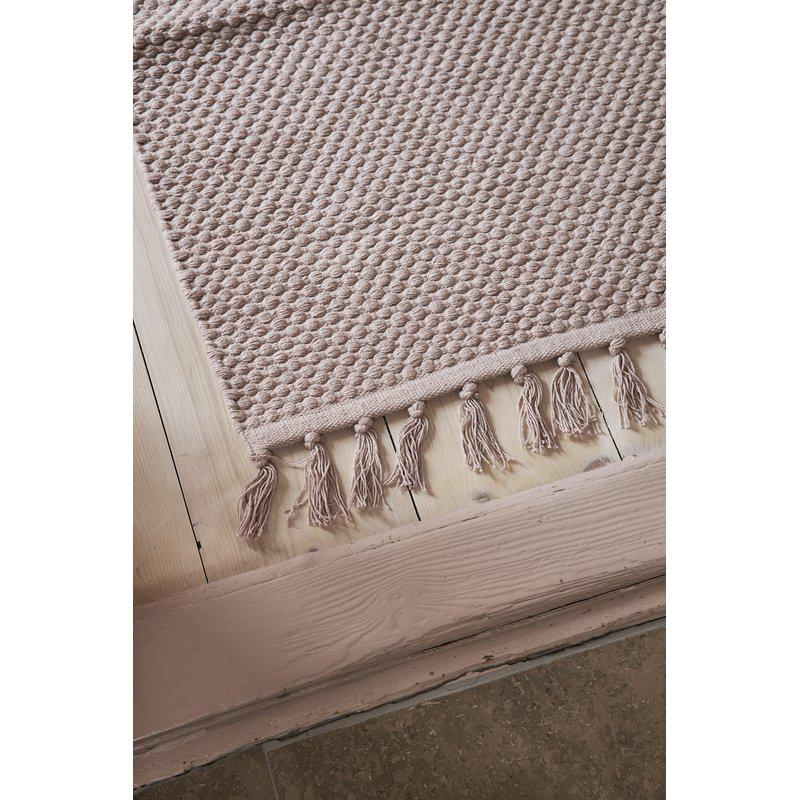 Edith garnmatta 60x90 cm, Gammalrosa