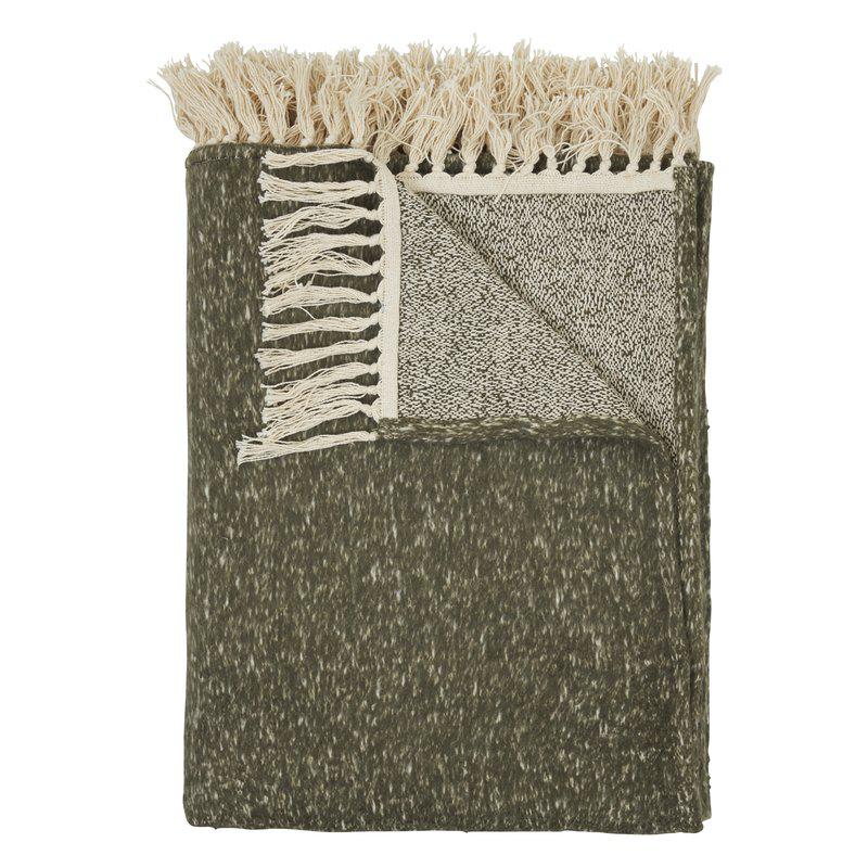 Franke pläd 130x170 cm, Green/offwhite