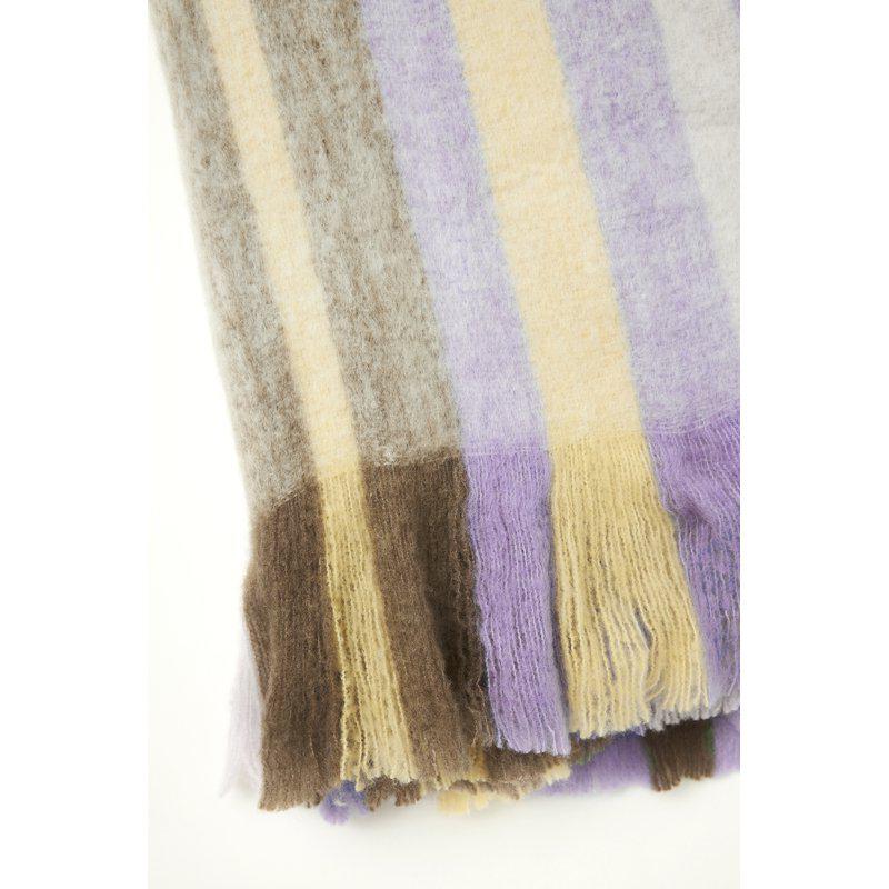 Myra Pläd 130x170 cm, Purple/yellow/beige