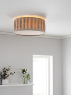 Plissé Stygn plafond 45 cm, Natur