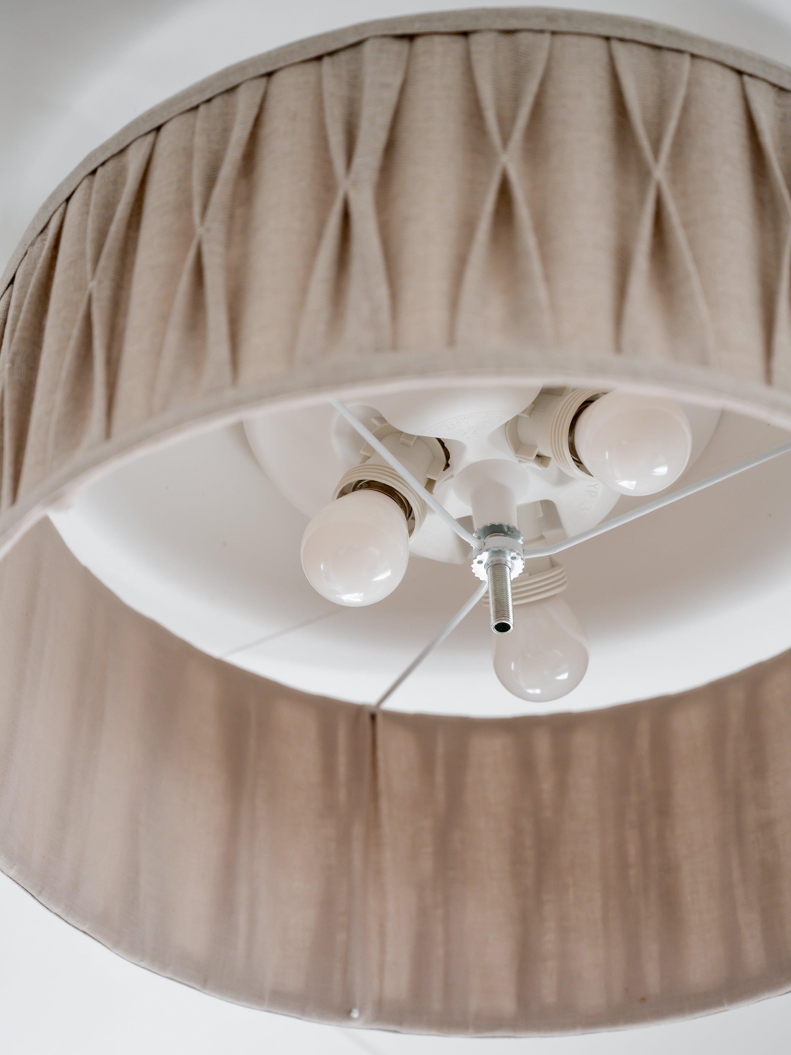 Plissé Stygn plafond 45 cm, Natur