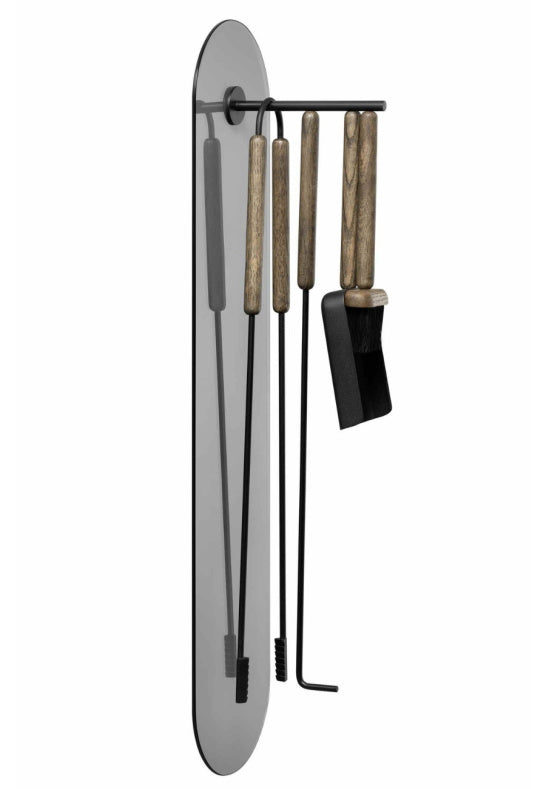 Ashi Kaminverktyg Vägg 86 cm Brun 5 Delar