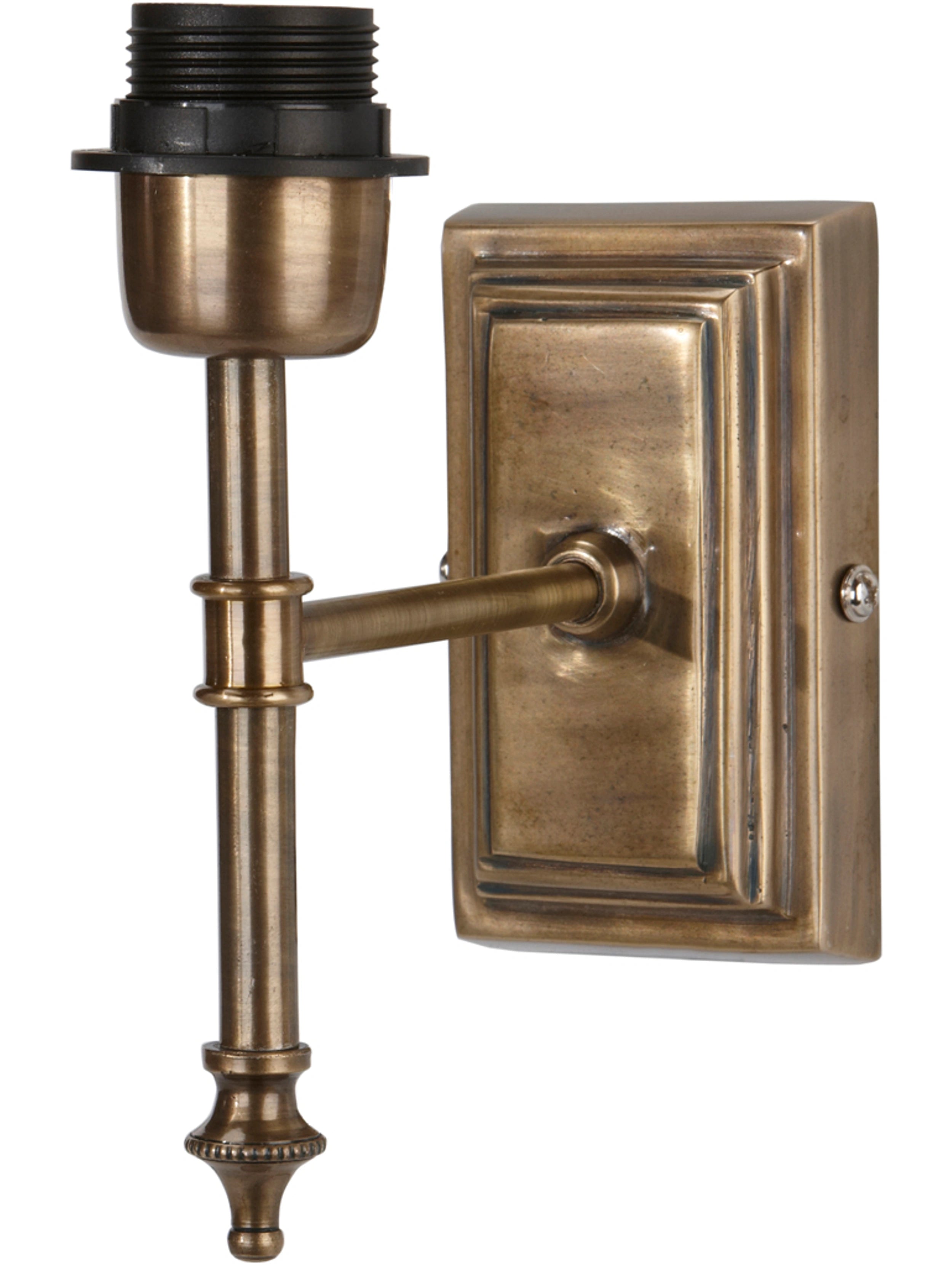 Klassisk vägglampa 20 cm, antikmässing