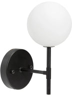 Sigma S vägglampa 25 cm, svart opalglas