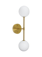 Sigma D vägglampa 49 cm, guld opalglas