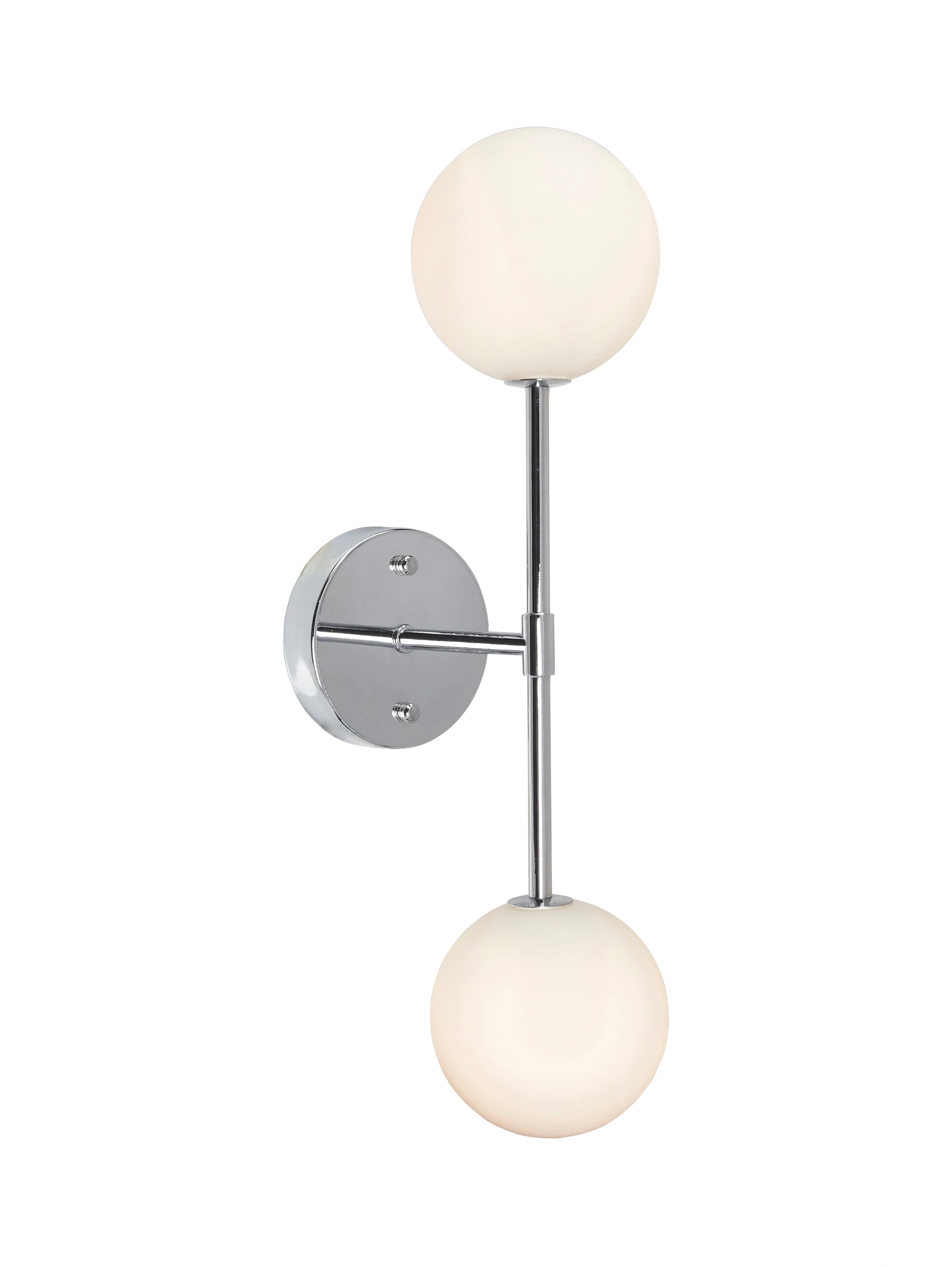 Sigma D vägglampa 49 cm, krom opalglas