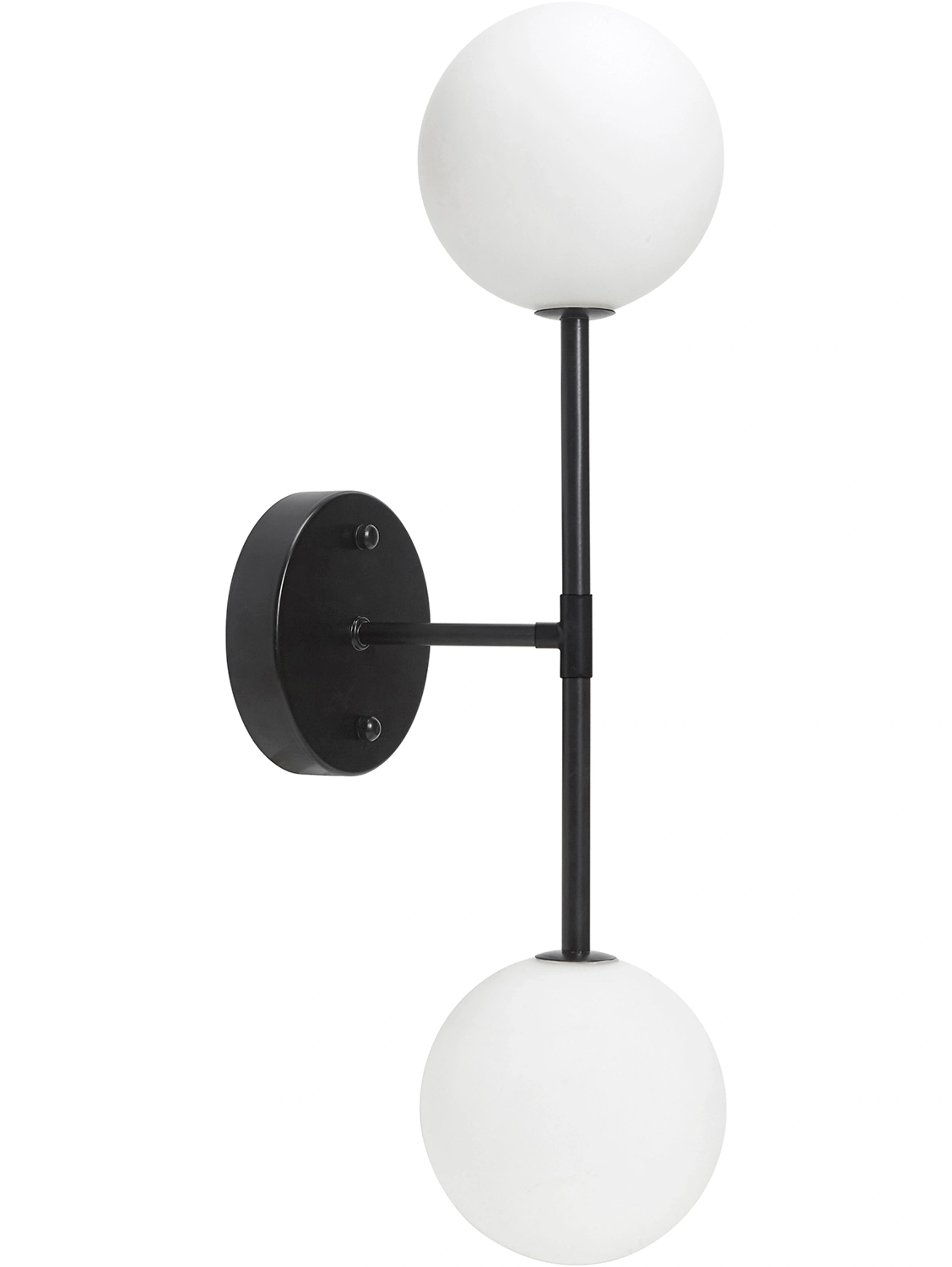 Sigma D vägglampa 49 cm, svart opalglas