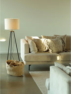 Bas golvlampfot tripod 105 cm, matt svart