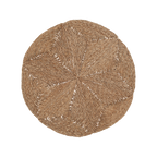 Esther Rund Matta med Stjärnmönster Ø120 cm, Tång