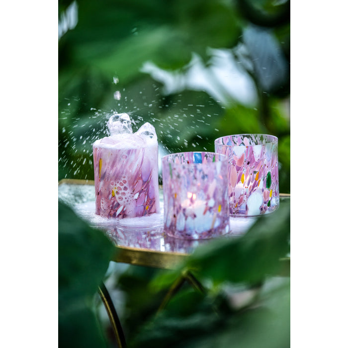 Magnor – Swirl Dricksglas/Ljuslykta – Rosa Multi – 35 cl