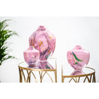 Magnor – Unik Skulptur Konstglas Rosa Multi Stor 31 cm