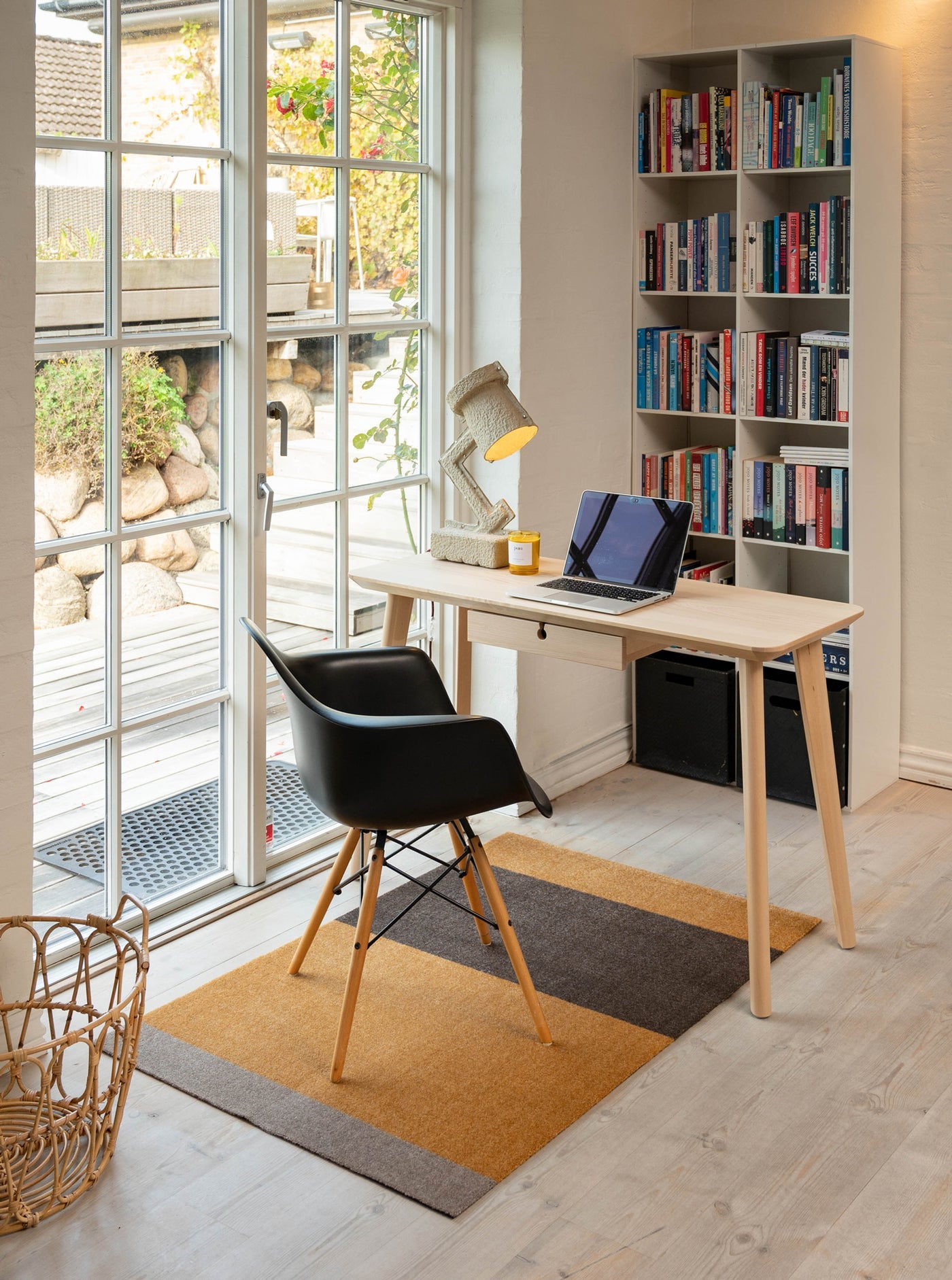 Stripes Horizontal matta dijon/brun/sand, 200x90 cm