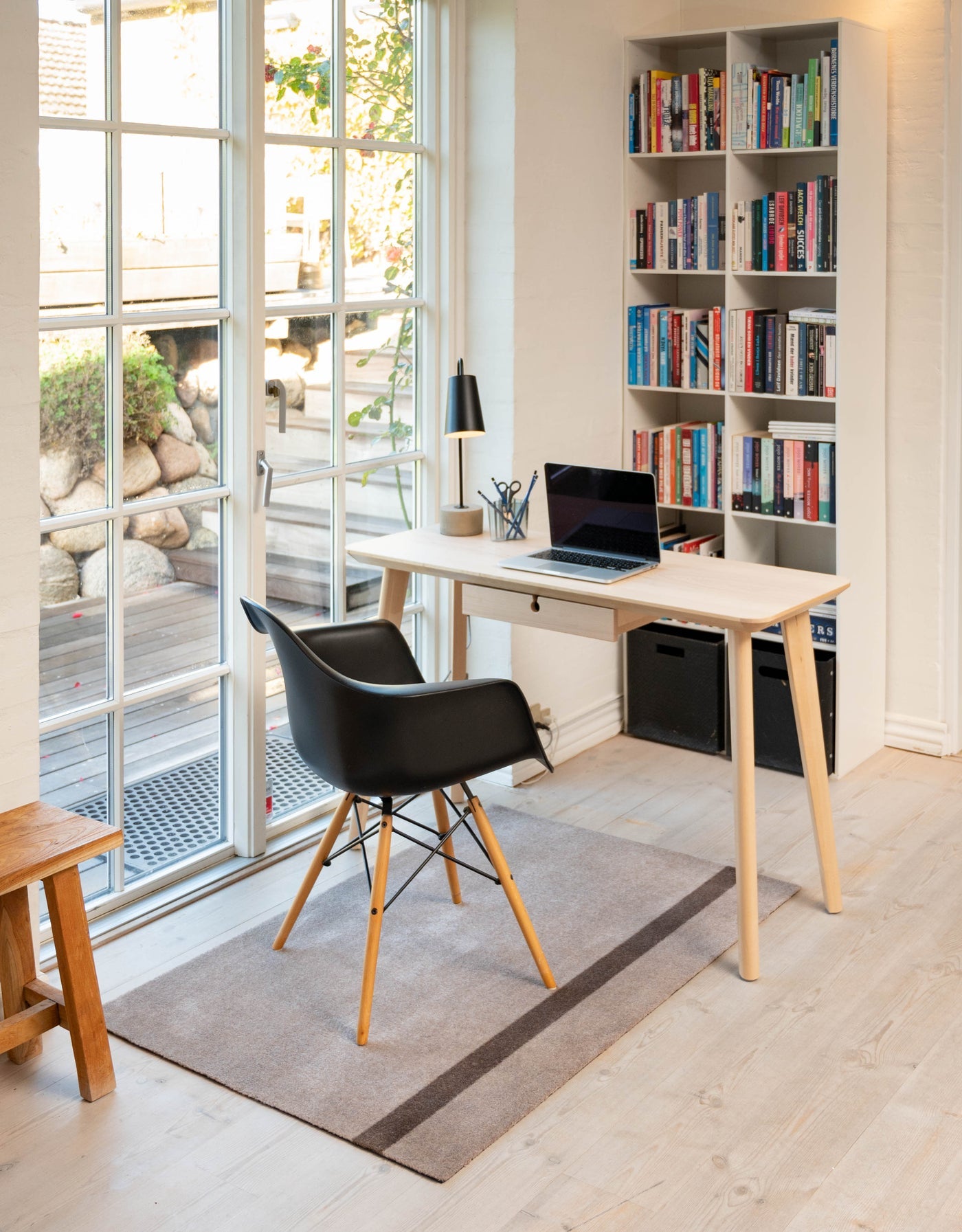 Stripes Vertical matta sand/brun, 200x90 cm