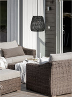 Saigon utomhustaklampa Ø38 cm, svart polyrotting