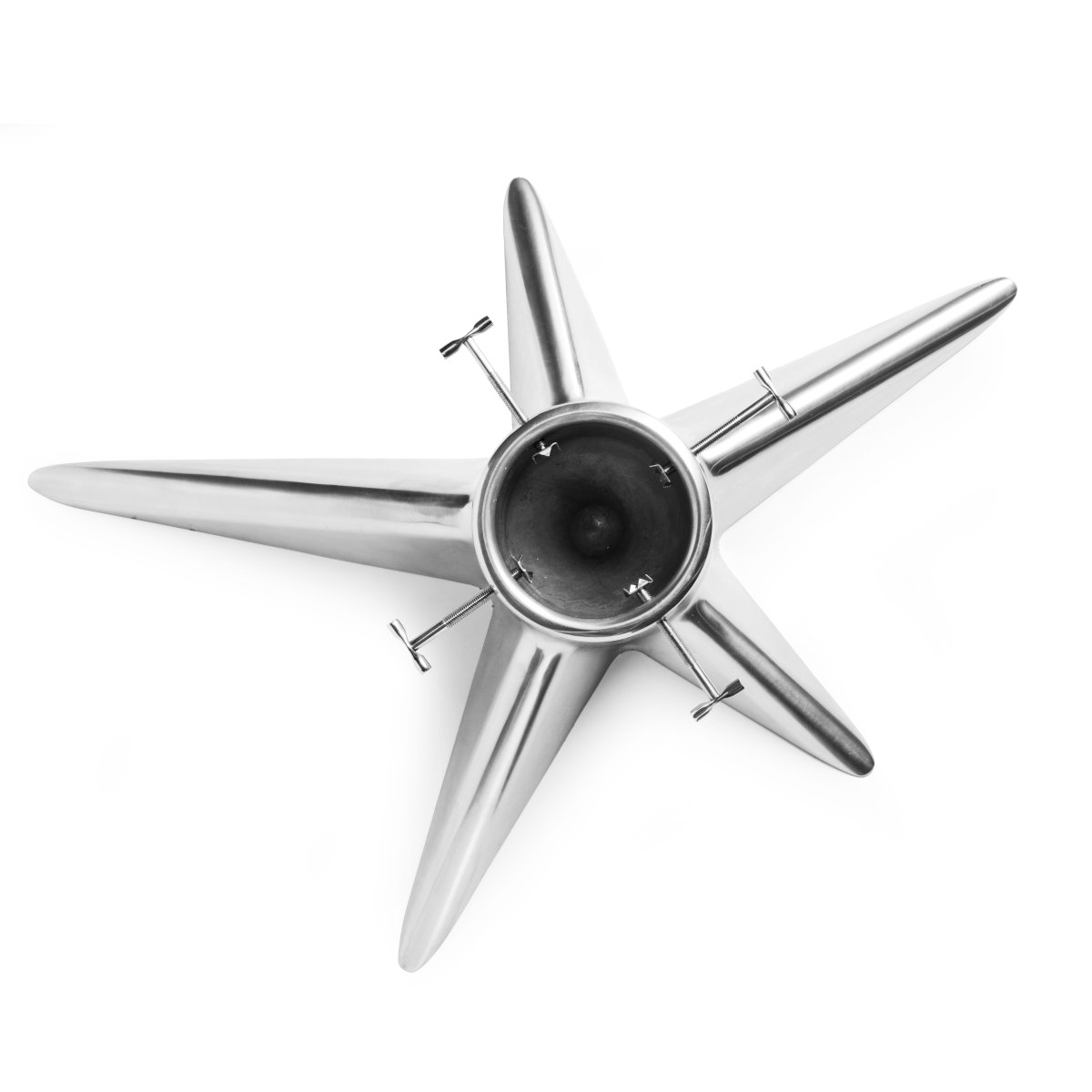 julgransfot, Polerad aluminium