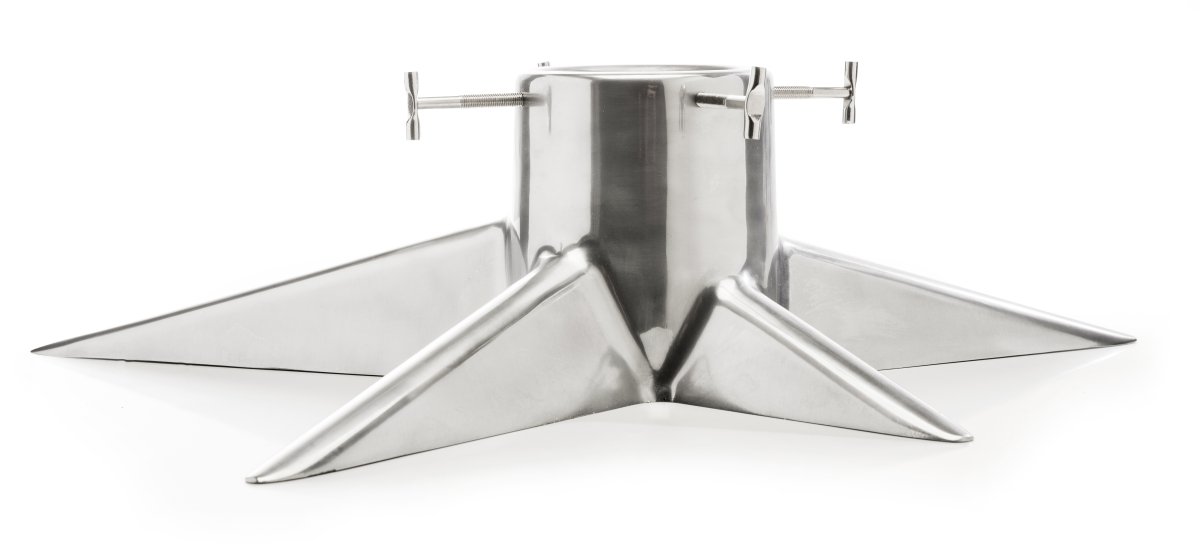 julgransfot, Polerad aluminium