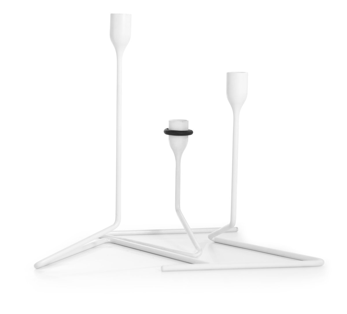 Puzzle ljusstake Vit, S+M+L