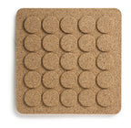 Grytunderlägg Kvadratisk DOTS, Naturkork
