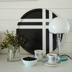 Bricka Cross tjock svart, D 46cm