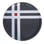 Bricka Cross grå, D 46cm