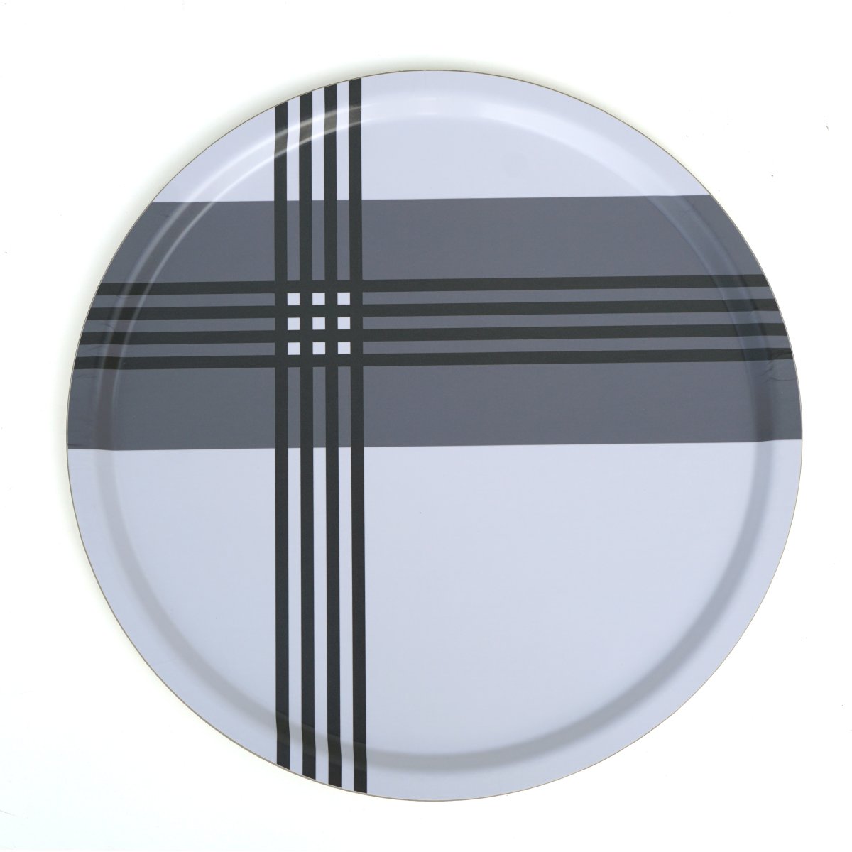 Bricka Cross tun Grå, D 46cm