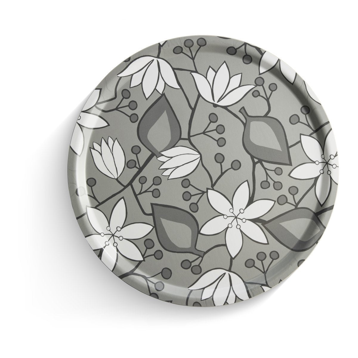 Bricka Julstjärna 38 cm, Grå