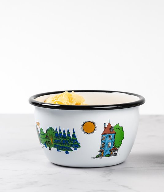 Moomin emaljskål 6 dl, Moominvalley 4 - PACK