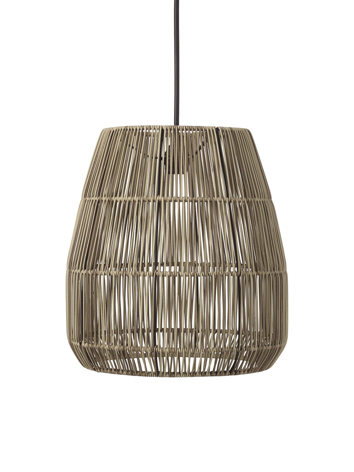 Saigon utomhustaklampa Ø38 cm, natur/grå polyrotting