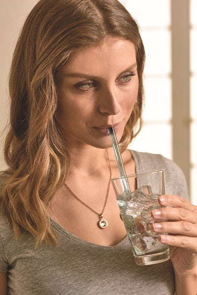 Ciao Sugrör Glas 15cm 4-pack inkl Borste