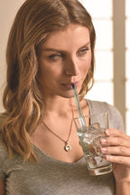 Ciao Sugrör Glas 15cm 4-pack inkl Borste