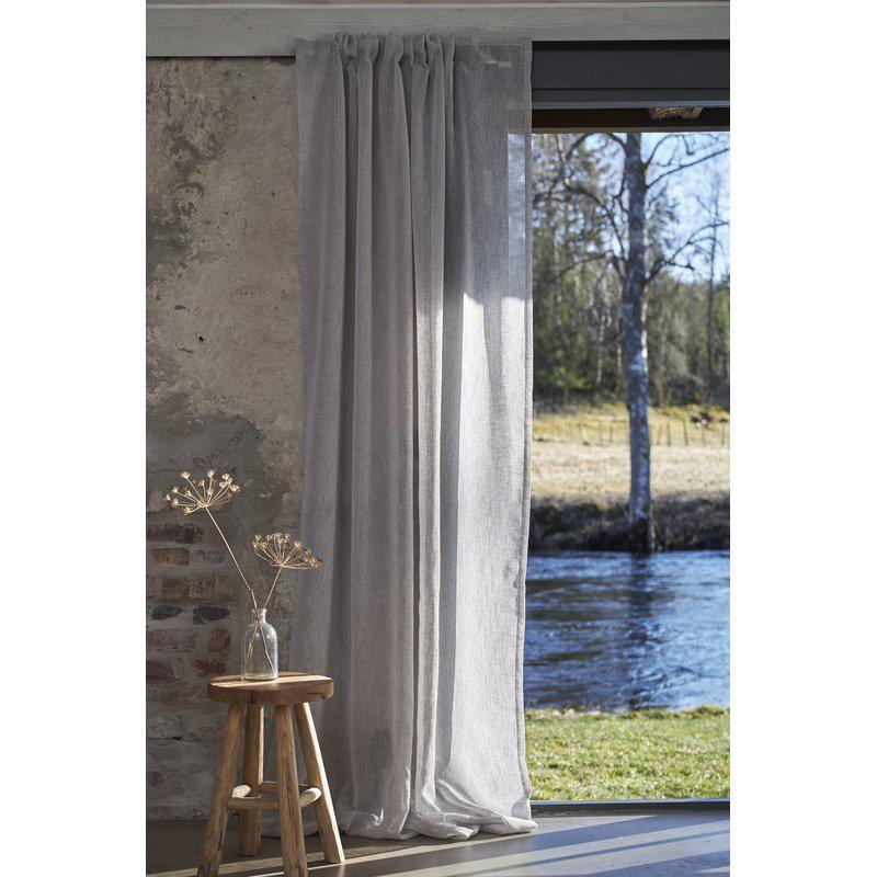 Bosse gardinset 135x240 cm, Linen/offwhite