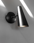 Birdy vägglampa Grå/Stål