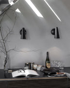 Birdy vägglampa Vit/Stål