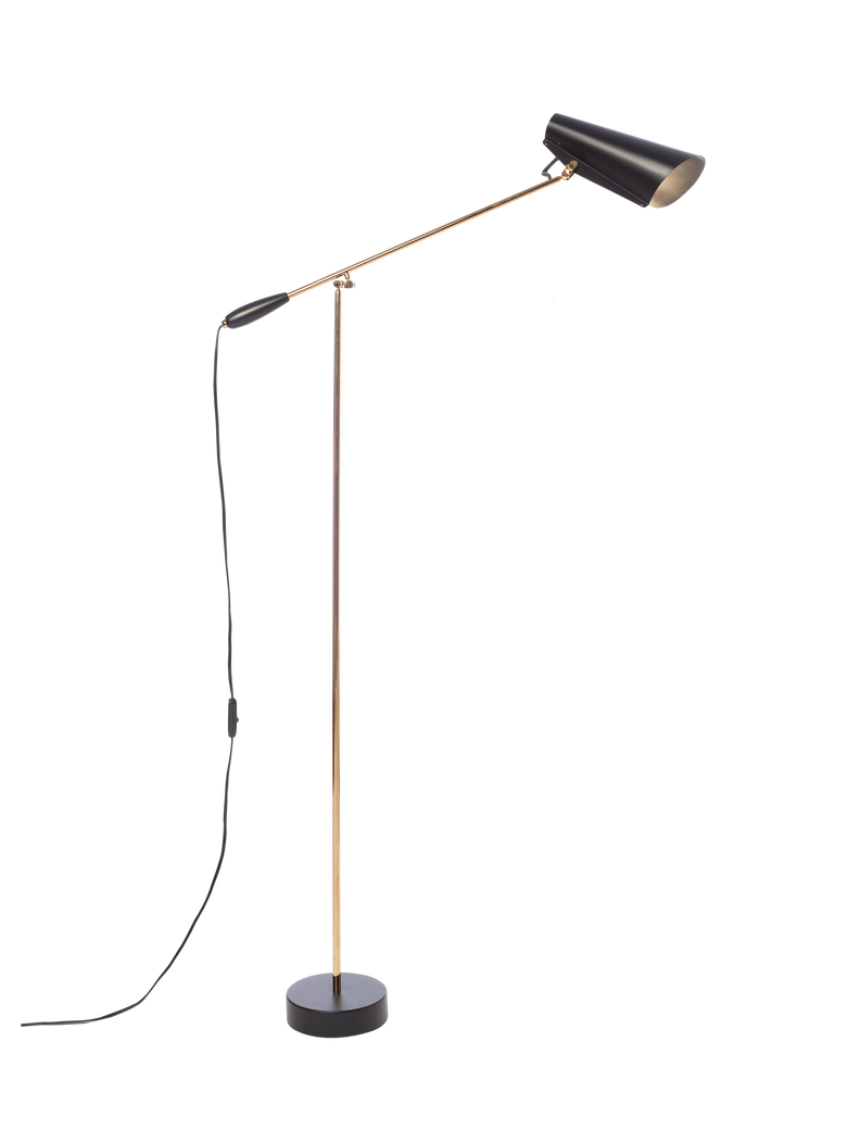 Birdy golvlampa Svart/Mässing