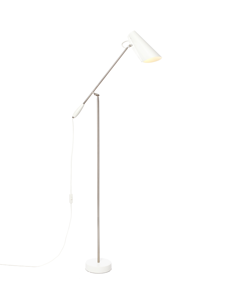 Birdy golvlampa Vit/Stål