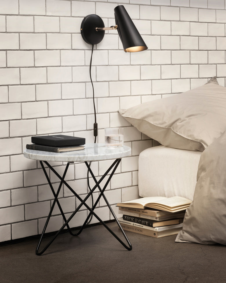 Birdy vägglampa Svart/Mässing