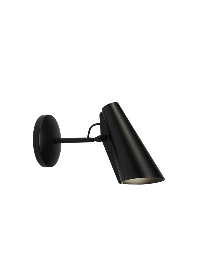 Birdy vägglampa Svart/Svart