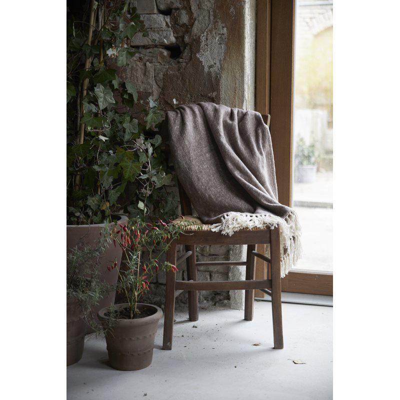 Franke pläd 130x170 cm, Beige/offwhite