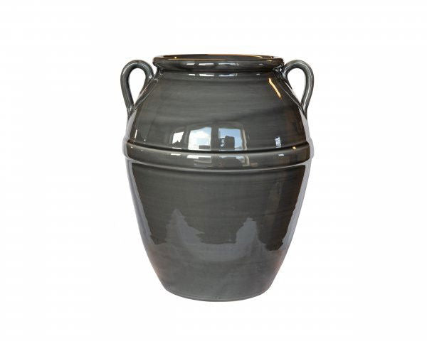 Urna med handtag, 30x21 cm, Mörkgrå