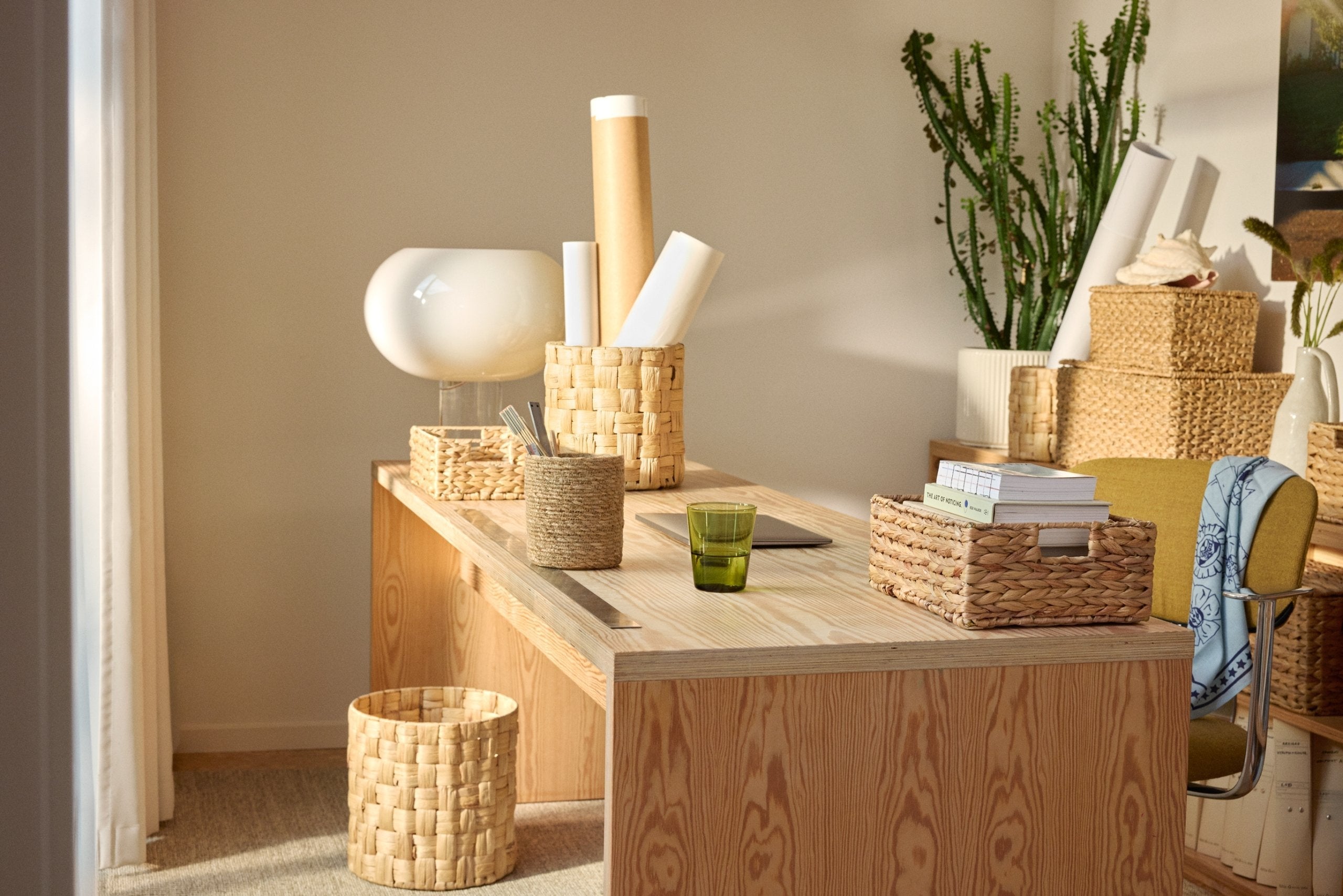 Esther Förvaringskistor med Lock 3-pack, Natur