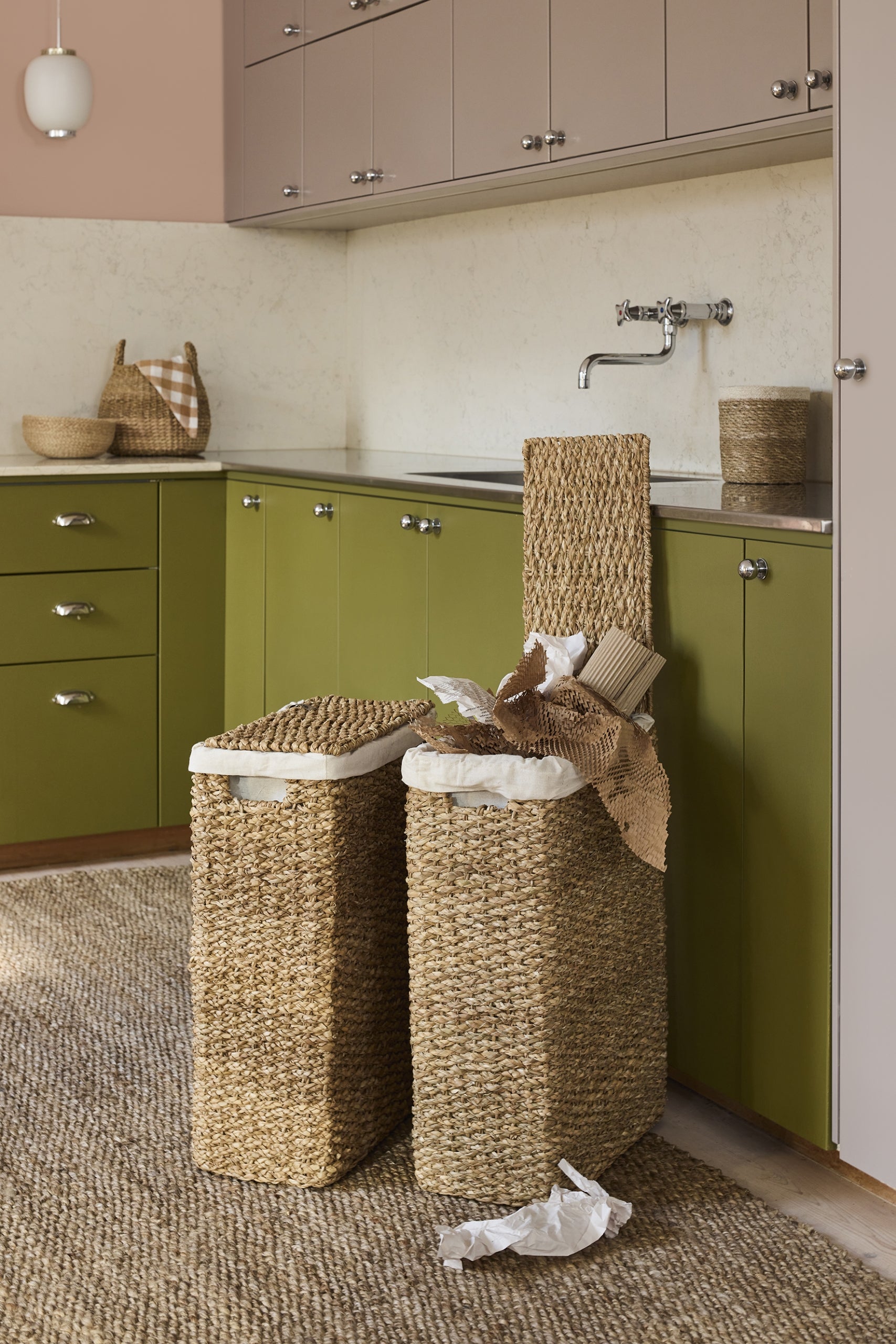 Esther Smal Tvättkorg med Bomullspåse, Naur